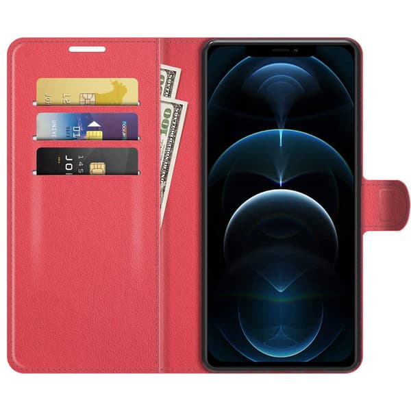 iPhone 12 - Stylish Practical NKOBEE Wallet Case Rosaröd