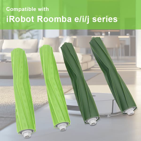 Gummibørste / Rullebørste 4-pak Grøn iRobot Roomba e/i/j-serien Green 172