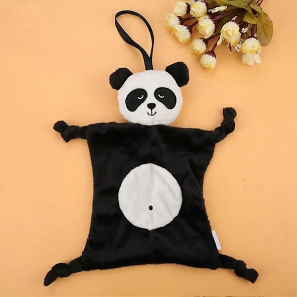 Mjukis Säkerhetsfilt för Småbarn med Djurdocka (Panda)