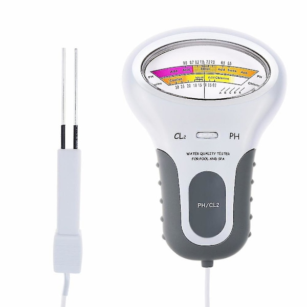 Swimmingpool Vandkvalitetsanalysator Digital Klor Og Ph-cl2 Tester Spa Vandkvalitetsanalysator Med Sonde Til Hjemmestørrelse Swimmingpool(1p)