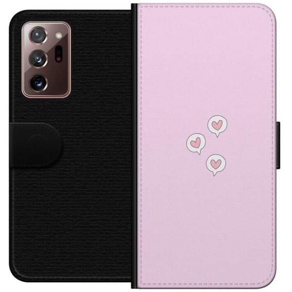 Samsung Galaxy Note20 Ultra Pung Etui Hjerter i bobler