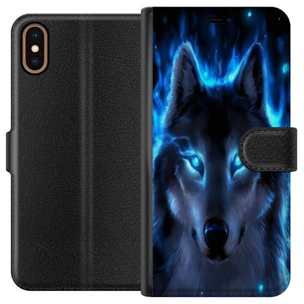 Apple iPhone X Lommebokdeksel Ulv