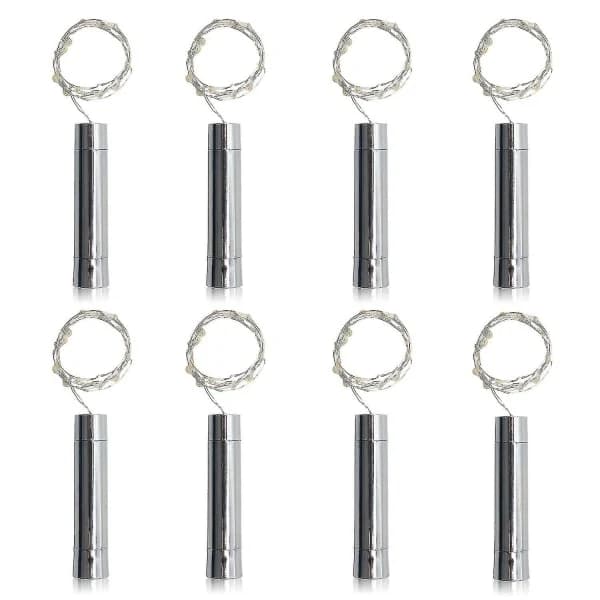 8-pak 20 LED-flaskekorklamper AA-batteridrevne 2 meter [co]