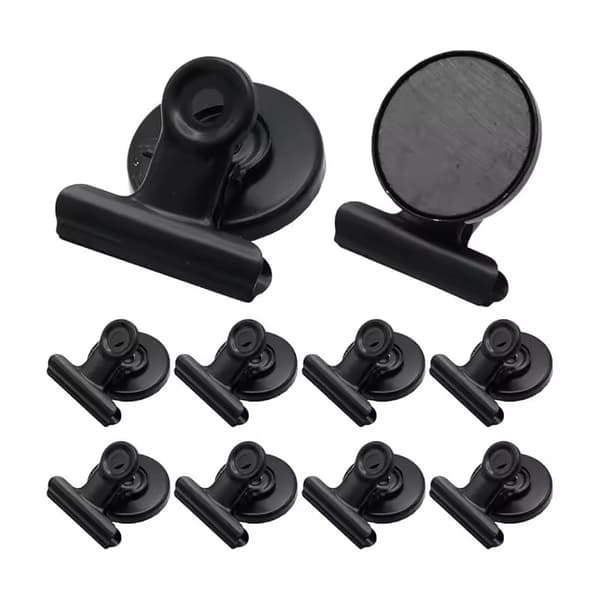 Stylish Magnetic Clips - 10-pack black Svart