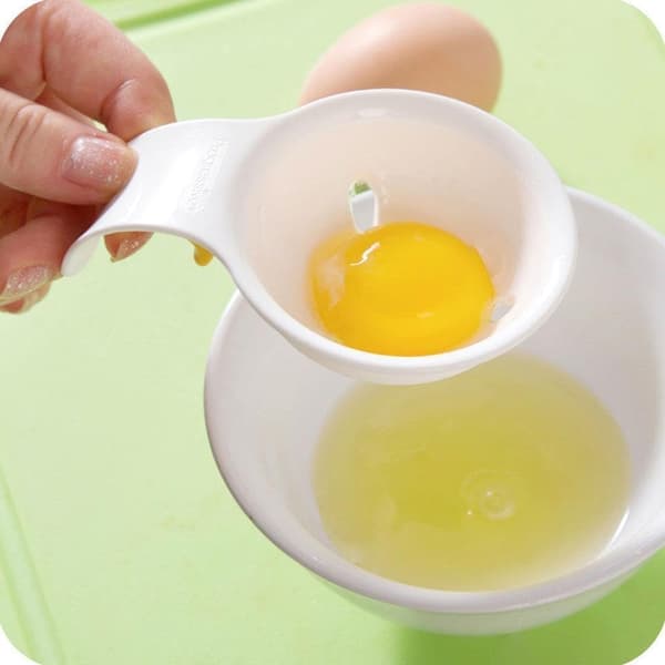 1 stk eggeplommeutskiller, Eggseparator for rå egg, Eggehvite- og eggeplommeutskiller sil for baking av kaker, Plasteggse
