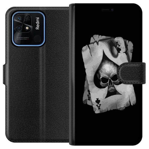 Xiaomi Redmi 10C Pung Etui Dødningehoved Kortspil