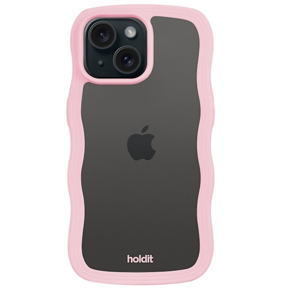 holdit iPhone 15 Plus / 14 Plus Kuori Wavy Pink Transparent