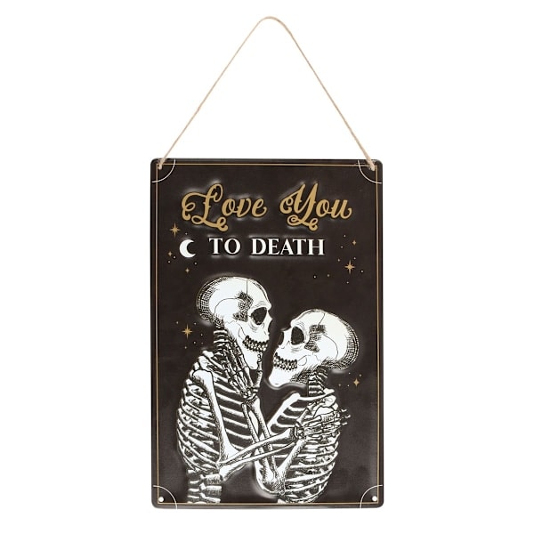 Something Different Love You To Death Hängande Skylt One Size Blå Svart/Vit/Guld One Size 11