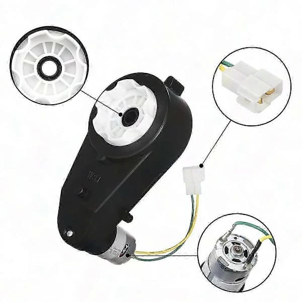 2 stk. 12V 550 Elmotor 40000RPM til Børns Elbil sort