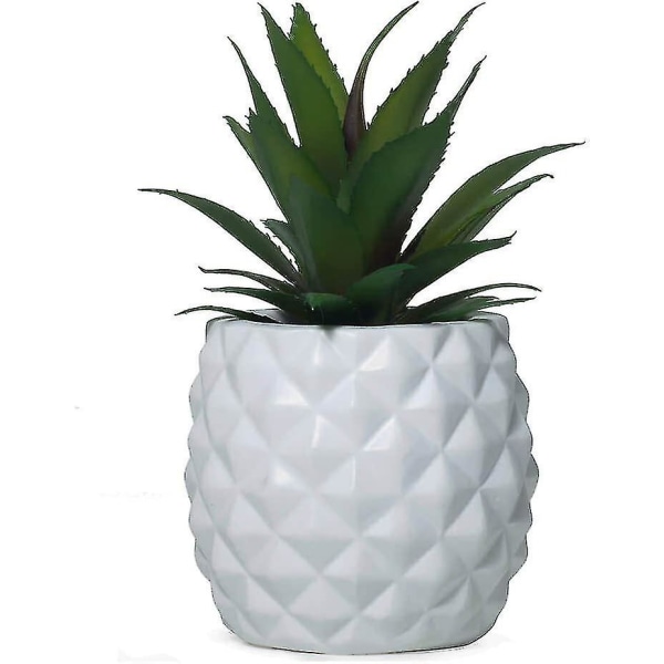 Artificial Multi-meat Basin Pineapple Decoration - Fake Pineapple Home Office Kitchen Table Decoration (white)