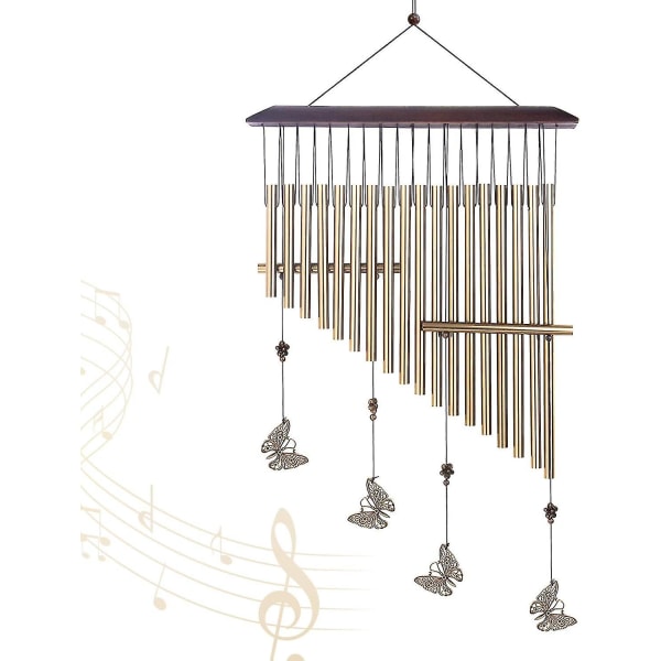 18 Aluminum Tubes Chimes Rotatable Diy Pendants Outdoor Indoor Wind Chimes Garden