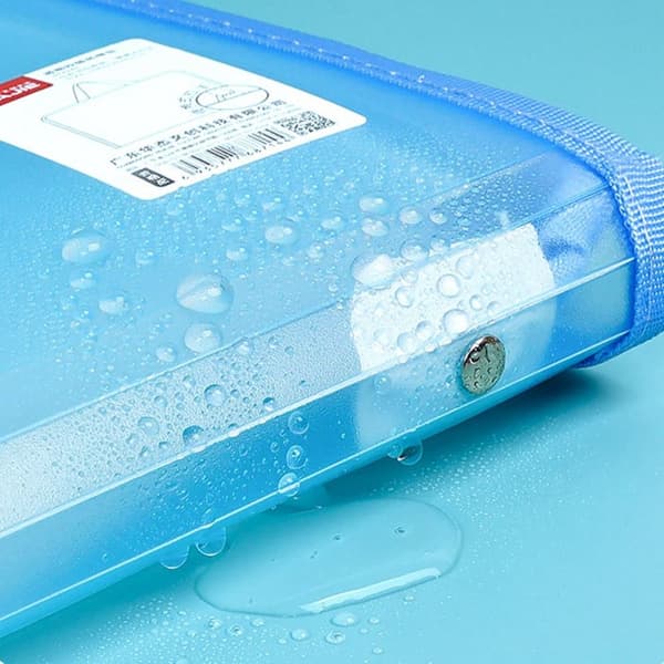 Dokumentoppbevaringspose Transparent filmappe BLÅ
