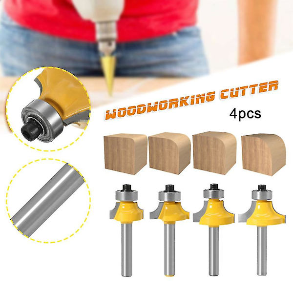 Shank Klassisk Hörn Kantformning Fräs Bits Skärverktyg Fräs