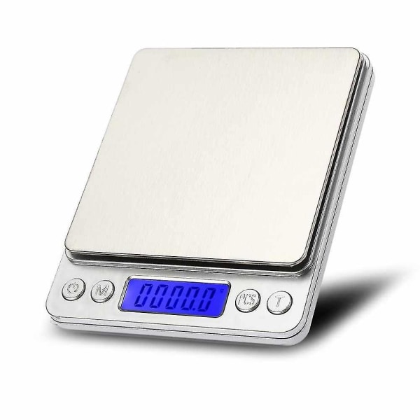 I2000 3Kg 0.1G Mini Digital Scale Stainless Steel Platform Weighing Tool With Tray