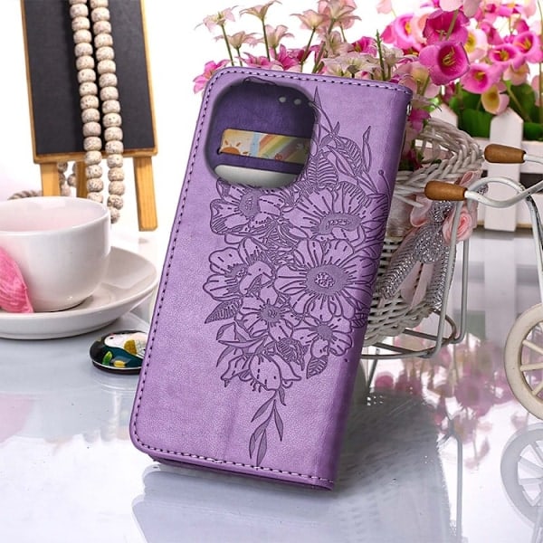 iPhone 14 Pro Max Cover Sommerfugl Tryk Lilla