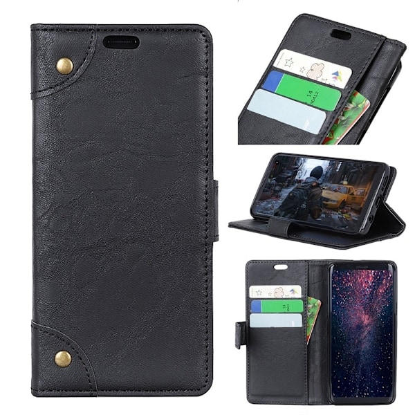 Sony Xperia 10 Plus - Retro Pung Etui - Sort Sort Sort
