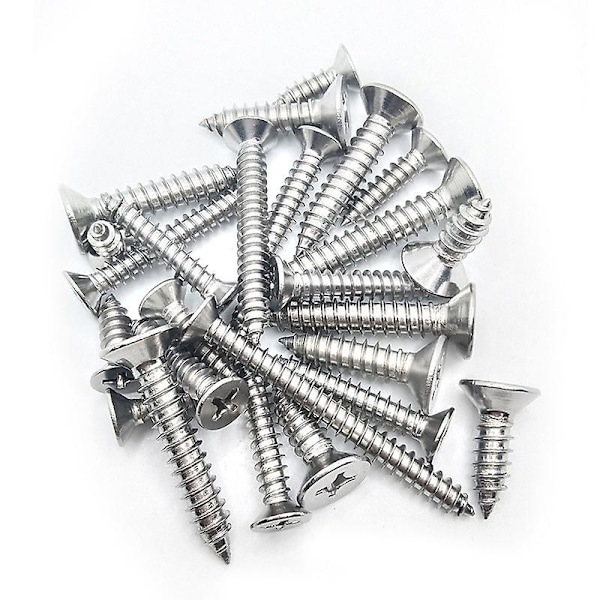 400pcs M3 304 Stainless Steel Flat Head Self Tapping Set Screws