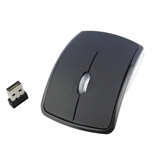 Trådløs Arc-mus 2.4G computer foldbar mus sammenklappelig mini rejsemus nem at bære til bærbar computer stationær computer (2 stk.)
