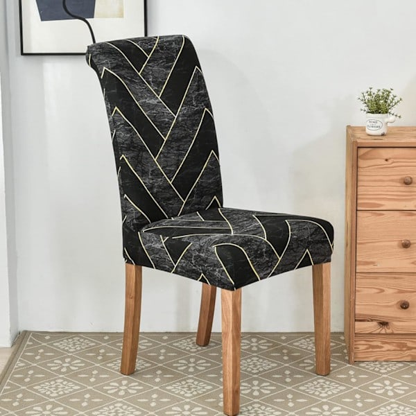 Stolsöverdrag Set med 4 Stretch Moderna Stolsöverdrag för Matsal Kök Bröllop Fest Tvättbart Stolskydd