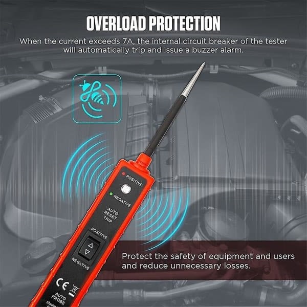 DC 6-24V Bil Elektrisk Tester Power Probe Bildiagnostikkverktøy Bil Motorsykkel Elektrisk Spenningstester Test Penn
