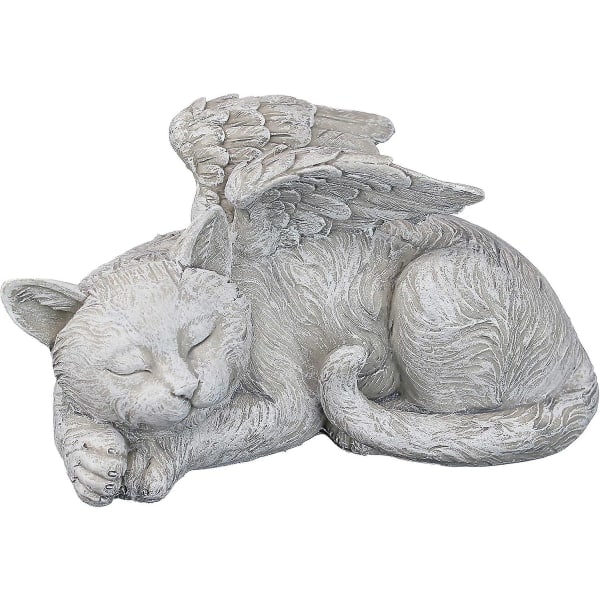 Design Toscano Kattenängel Gravvårdsfigur - Mått: 14 x 10 x 12,5 cm