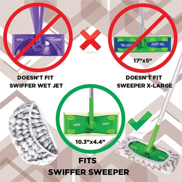 For Swiffer Sweeper flatmopp tørr- og våtbruk sett mopp h[co]