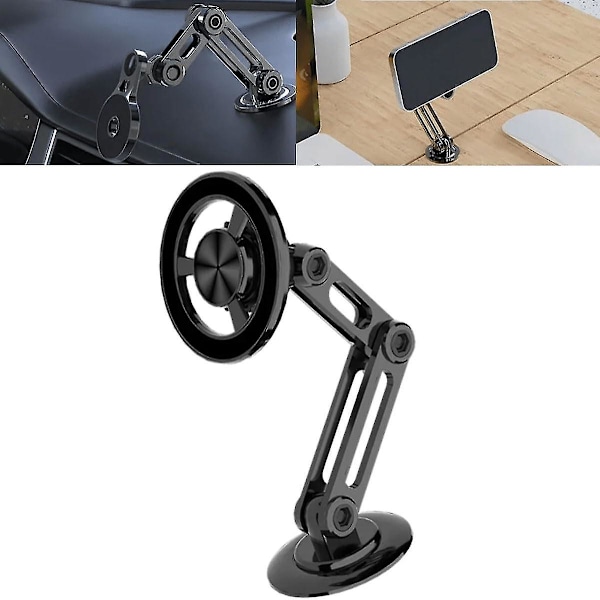 Universell 360 Pro magnetisk sugetelefonholder til bil, 2023 oppgradert dashbord frontrute biltelefonholderfeste med justerbar arm
