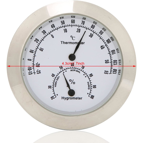 Rund termometer hygrometer luftfuktighet temperaturmätare för