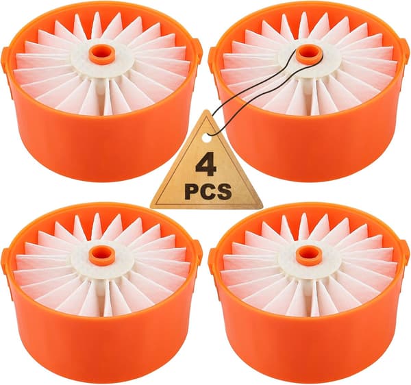 4-pack filterpatroner för Black + Decker BSV2020G sladdlösa dammsugartillbehör