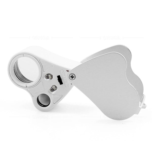 LED Lighted Twins Smycken Pocket Magnifier