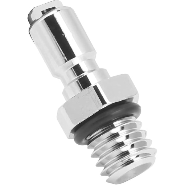 1 stk. utblåsningsventil adapter stabil messing nedsenkbar oppblåsbar slangekobling (sølv)