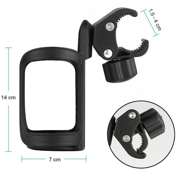 Cykelmugghållare - 360° Rotation, Verktygsfri, Vattenflaska, 2-pack