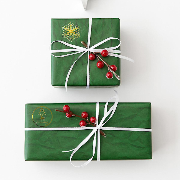 Guld Glædelig Jul Stickers Rulle Klar Runde Jul Stickers Etiketter 500 Stk Kuvert Forseglings Stickers 1,5 Tommer