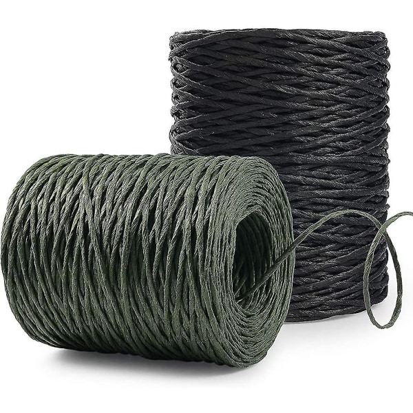 2 X 150m Pappersrep, Pappersgarn, Naturligt Järntråd Pappersrep, Rottingpapper