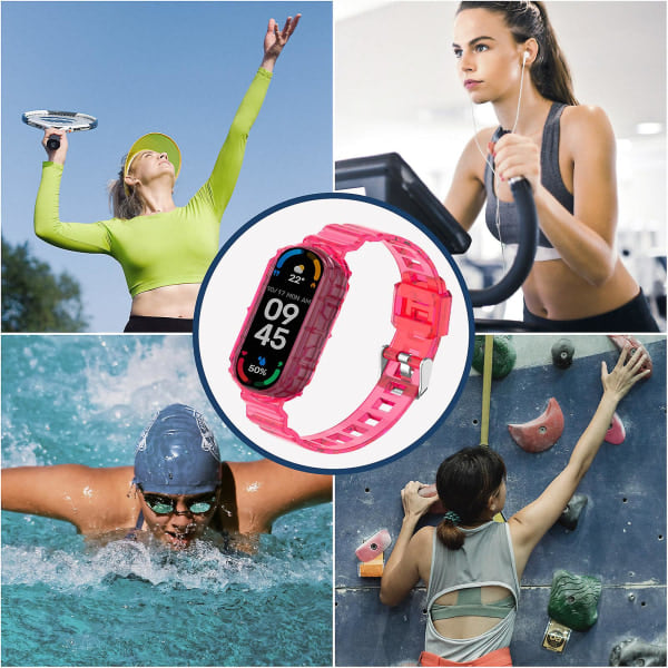 Kompatibel med Xiaomi Mi Band 6 och 5 Armband Sport Silikon Stöttåligt Armband