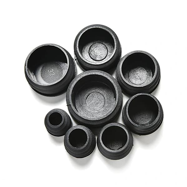 10 stk. Sorte Plastpropper Endestykker Indsatser Propper til Runde Rør 28mm[co]
