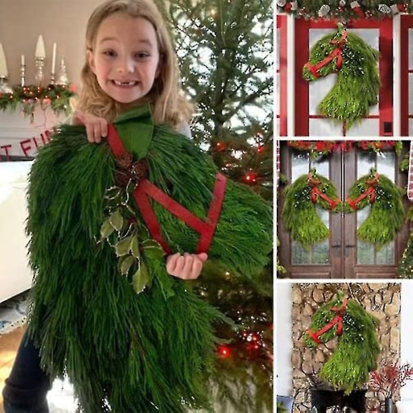 Kunstig hestehode julekrans rustikk inngangsdør anheng for (ruipei)