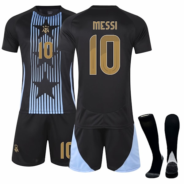 Yhteensopiva Argentiinan jalkapallopaidan erikoispainoksen 2024-2025 pelinumeron kanssa. 10. Messi 24