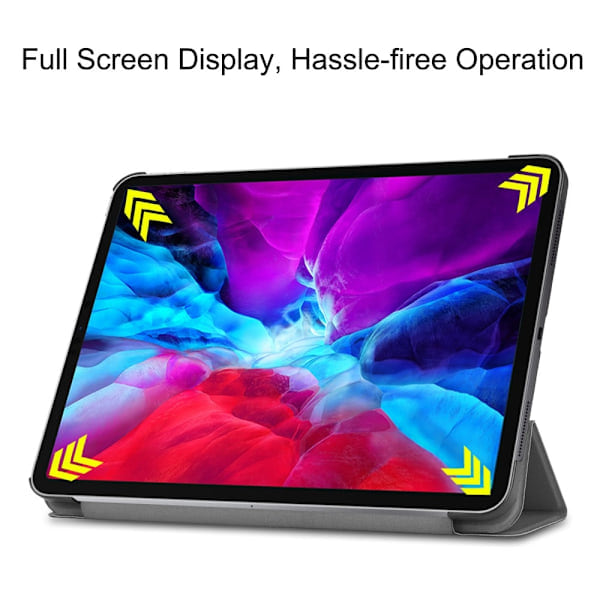 iPad Pro 12.9 (2018/2020) - Tri-Fold Støtte for Apple Pen-Lading - Grå Grey Grå