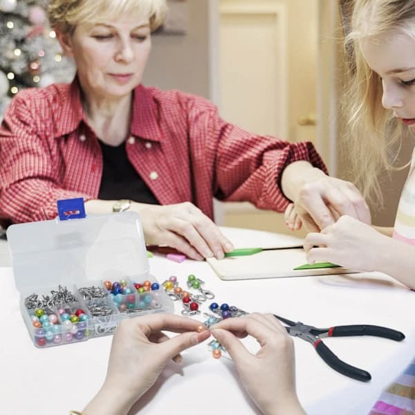50 stk. Engel Nøgleringe til håndværk Inkluderer nøgleringe med perler DIY Nøglering Tilbehør til smykkefremstilling til voksne børn[co]