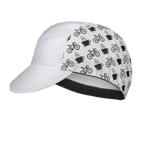 Ny klassisk svart-hvitt kaffe sykkel caps Oscrolling Gorra Ciclismo Unisex