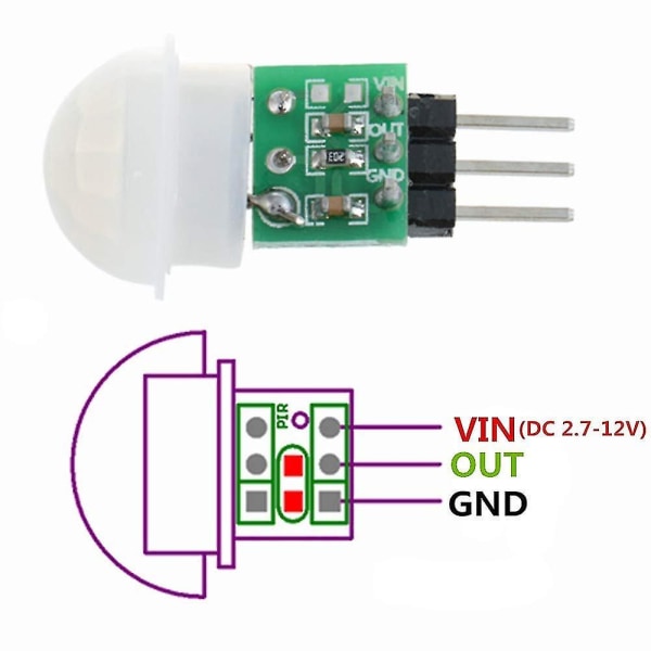 5pack Ir Människokroppssensor Am312 Mini Detektormodul Hc-sr312 Pyroelektrisk Infraröd Pir Rörelse Automatisk Detektor Dc 2.7 Till 12v
