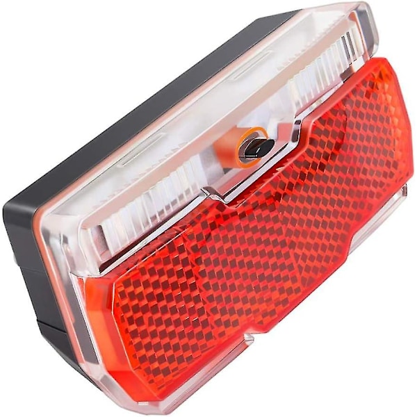 Sykkel bakre bagasjeromslys med to moduser, fast og blinkende, passer til 50 mm panniers, superlys LED baklys