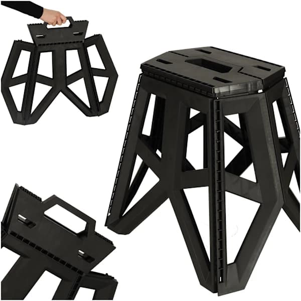 Sammenklappelig skammel - 100 kg Sort[CO]