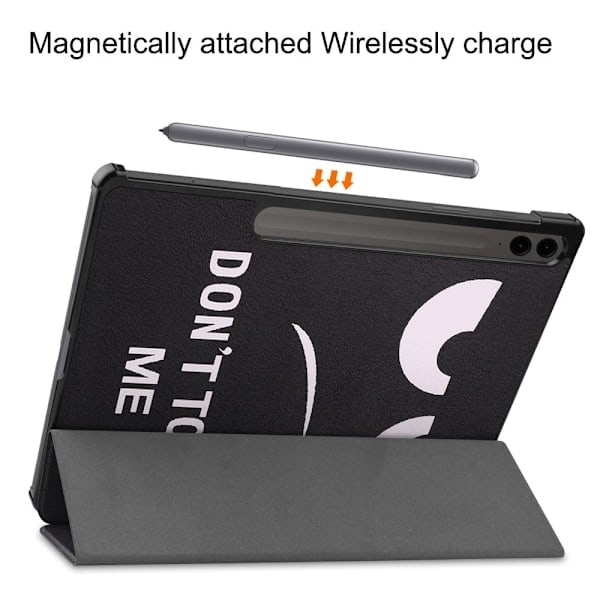 Galaxy Tab S9 FE Plus Kotelo Tri-Fold Nahka Dont Touch