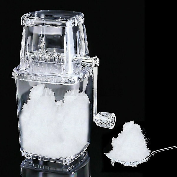 Bärbar manuell ismaskin, snökonmaskin, ismaskin, transparent ismaskin