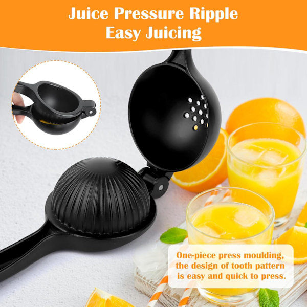 Manual lemon squeezer, portable manual citrus press, aluminum alloy, sturdy and durable