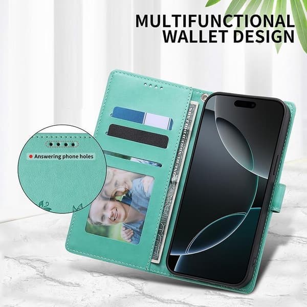 (For iPhone 12/12 Pro) Shockproof Phone Case with Multifunction roséguld