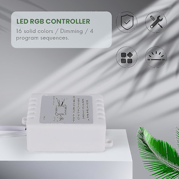 Led Rgb Controller Control Ir Fb 24 Nøgler Hvid 12v