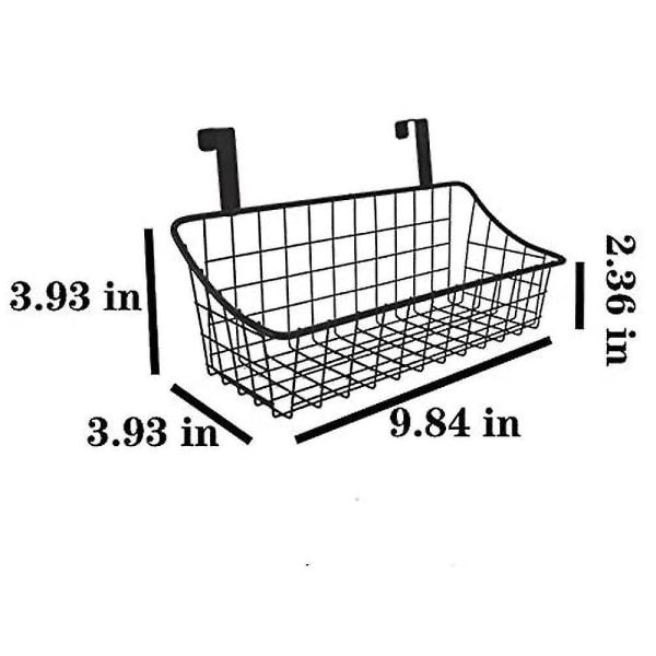 Kurv med krok Gitteroppbevaringskurv, heng den bak en dør eller på et rekkverk, over skapdøren (haoyi